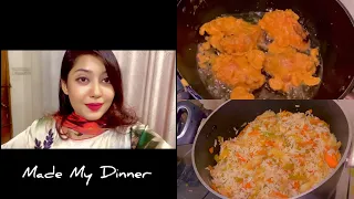 My my dinner | spicy chicken wings with fried rice | cooking Vlog
