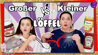 GROSSER LÖFFEL VS. KLEINER LÖFFEL Challenge 🥄 Ava vs. Jade 😱 Alles Ava