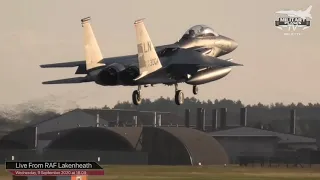 RAF Lakenheath Live! includes F16 and F15's of the USAF on day exercises into darkness