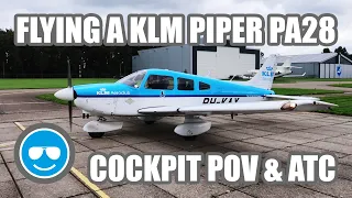 Flying a Piper PA28 around Lelystad Airport with Sergi757 Aviation - Cockpit POV with ATC - S03 E11