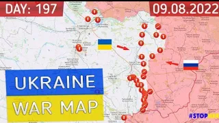 Russia and Ukraine war map 8 September 2022 - 197 day invasion | Military summary latest news today