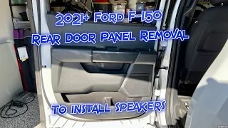 How to Remove the Rear Door Panels for Speaker Installation - 2021+ Ford F-150 - Gen 14