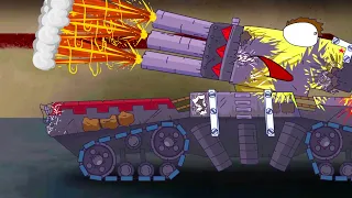 Attack of giant tanks. Tank for kids. World of tanks animation. Monster Car Cartoons.