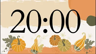 20 Minute Fun Fall Pumpkin Timer (Warm Piano Tones at End)