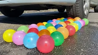 Crushing Crunchy & Soft Things by Car! EXPERIMENT: Car vs Coca Cola, Fanta, Mirinda Balloons 5