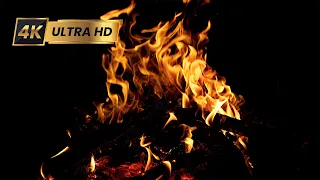 Cozy Fireplace 4K ULTRA HD & Burning Firewood 🔥 Crackling Fireplace Sounds