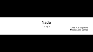 Nada (G) - tango - Backing track - pista - karaoke + letra