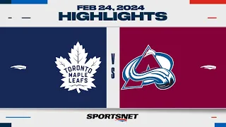 NHL Highlights | Maple Leafs vs. Avalanche - February 24, 2024
