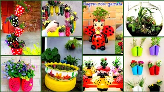 60 +Diy Arrangement Unique & creative Old Tyre Plastic bottle craft decoration ideas 2024