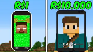 Celular De R$1 VS R$10.000 no Minecraft!