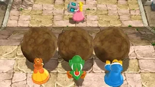 Mario Party 9 Step It Up - 1 vs. Rivals - Team Daisy, Yoshi & Kamek vs Peach| Cartoons Mee