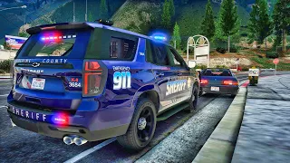 Playing GTA 5 As A POLICE OFFICER Sheriff Monday Patrol| K9| GTA 5 Lspdfr Mod| 4K