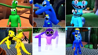 Rainbow Friends 2 All Characters Vs All Monsters Jumpscares But In 3rd Person View