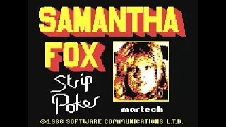 SAMANTHA FOX STRIP POKER (MARTECH , 1986.) # COMMODORE 64 (C64) # C O M P L E T E D #