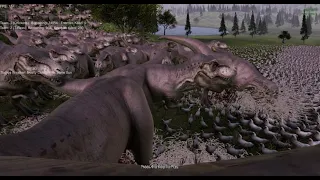 1k t rex vs 80000 chickens Ultimate Epic Battle Simulator