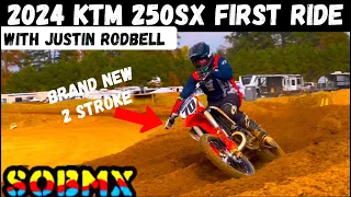 2024 KTM 250 2 Stroke 1st Ride with Justin Rodbell (Fuel Injected with Rev Limiter)