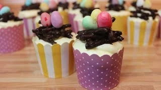 leckere und saftige Oster-Cupcakes mit Osternest / 2 Variationen / Sallys Welt
