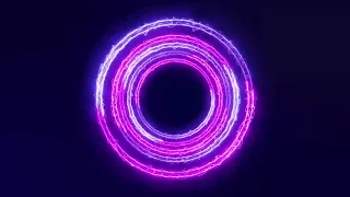 Neon Laser Lights Energy Rings - Motion Graphics Animated Background Video HD