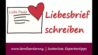 Liebesbrief schreiben - Beispiel | Vorlage für einen Loveletter