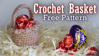 How to Crochet a Simple Easter Basket | Free Crochet Pattern