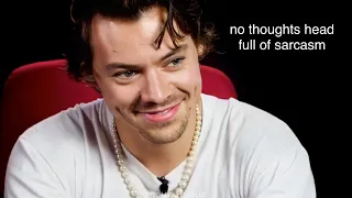 harry styles treating people with sarcasm for 3 minutes straight