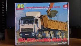 Сборная модель МАЗ 6422 с полуприцепом МАЗ 9506 20 AVD models