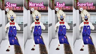 Ice Scream 7 Chase Music In Slow, Normal, Fast, Superfast Speed | Ice Scream 7