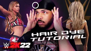 WWE 2K22 HAIR DYE TRICK TUTORIAL (ROOTS AND DETAILED HAIR)