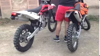 Husqvarna TE 250 ie 2009 & KTM 525 EXC 2006 reving