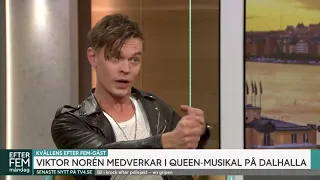 Viktor Norén pratar We Will Rock You i TV4