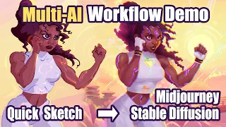 Multi AI Workflow: Fusing Midjourney & A1111 img2img with the Joy of Drawing and Painting - Tutorial
