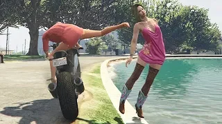 GTA 5 FUNNY BIKE KICK Compilation #6 (Gta V Funny Moments)