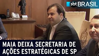 Rodrigo Maia deixa a Secretaria de Ações Estratégicas de SP | SBT Brasil (05/10/22)