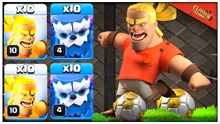 Th14 Yeti Smash Attack Strategy With Barbarian Kicker Insane Spam Army | Clash of Clans