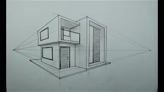 architectural how to draw modern house in 2 point perspective #40