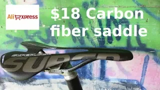 $18 Aliexpress carbon saddle - unboxing and review