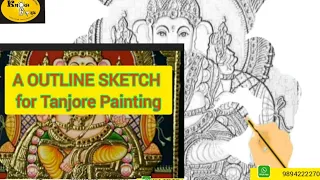 Sketch for Tanjore Painting-How to make them with your Mobile-Easy Technique