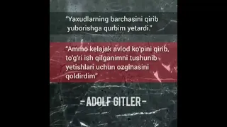 QABR | Adolf Gitler - yahudiylar haqida! (qora tarix)