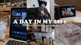 a day in my life : mini haul, cooking & working! 🌷☁️