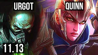 URGOT vs QUINN (TOP) | Legendary, 7 solo kills, 23/3/4, Rank 9 Urgot | BR Grandmaster | v11.13