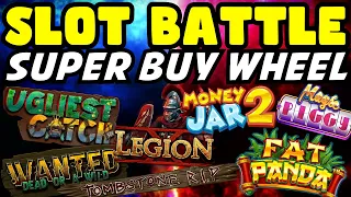 SUNDAY SLOTS BATTLE - THE WHEEL OF SUPER BUYS DECIDES THE FATE OF BOB AND TOM - WHO GETS THE BIG WIN