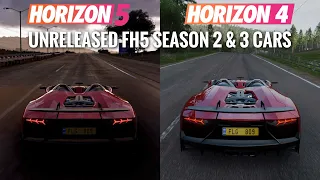 Forza Horizon 5 VS Forza Horizon 4 SOUNDS COMPARISON! UNRELEASED SERIES 2 & 3 CARS GAMEPLAY + SVJ!