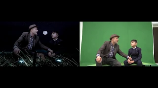 Дед и внук  [Green Screen-Backstage] До и После