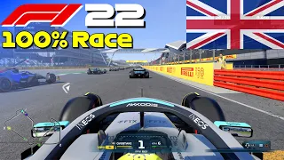 F1 22 - 100% Race Silverstone, UK in Hamilton's Mercedes | PS5