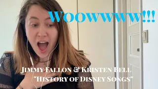 Jimmy Fallon & Kristen Bell "History of Disney Songs" (Reaction Video)