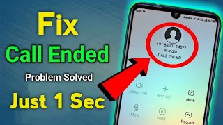 How to Fix Call Ended Problem | How to Fix Call Ended Problem on Mobile | Call Ended Problem Solved