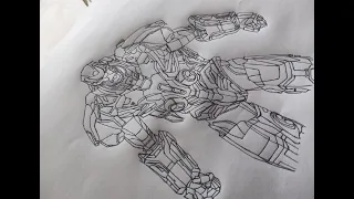 Drawing War Machine [Endgame Suit]