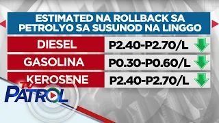 Presyo ng Diesel, Gasolina, at Kerosene mag-rollback sa susunod na linggo | TV Patrol