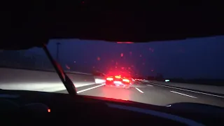 Extreme night 1140 HP Koenigsegg Agera R driving on Autobahn extremely brutal power [4k]