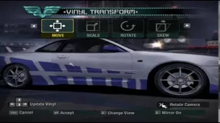 How to make 2 fast 2 furious Skyline vinyls in Need for Speed Carbon